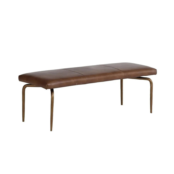 Industrial genuine leather bench miller in panoramic view.