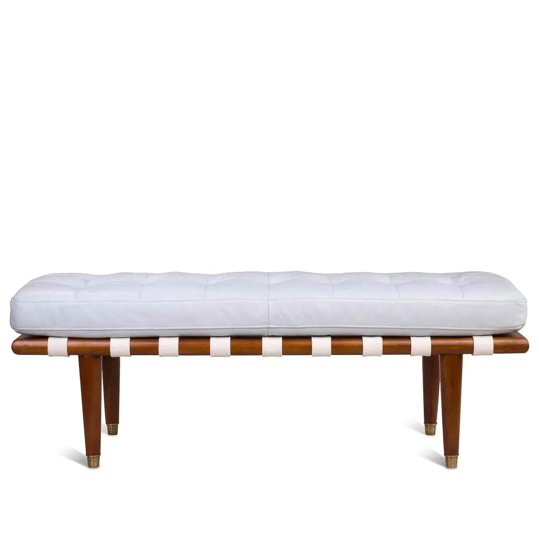 Vintage Genuine Leather Bench MILOS