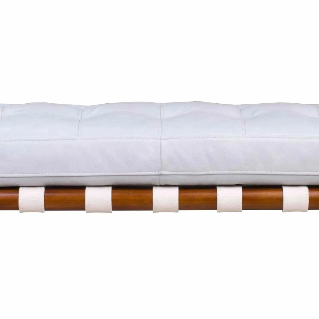 Vintage Genuine Leather Bench MILOS