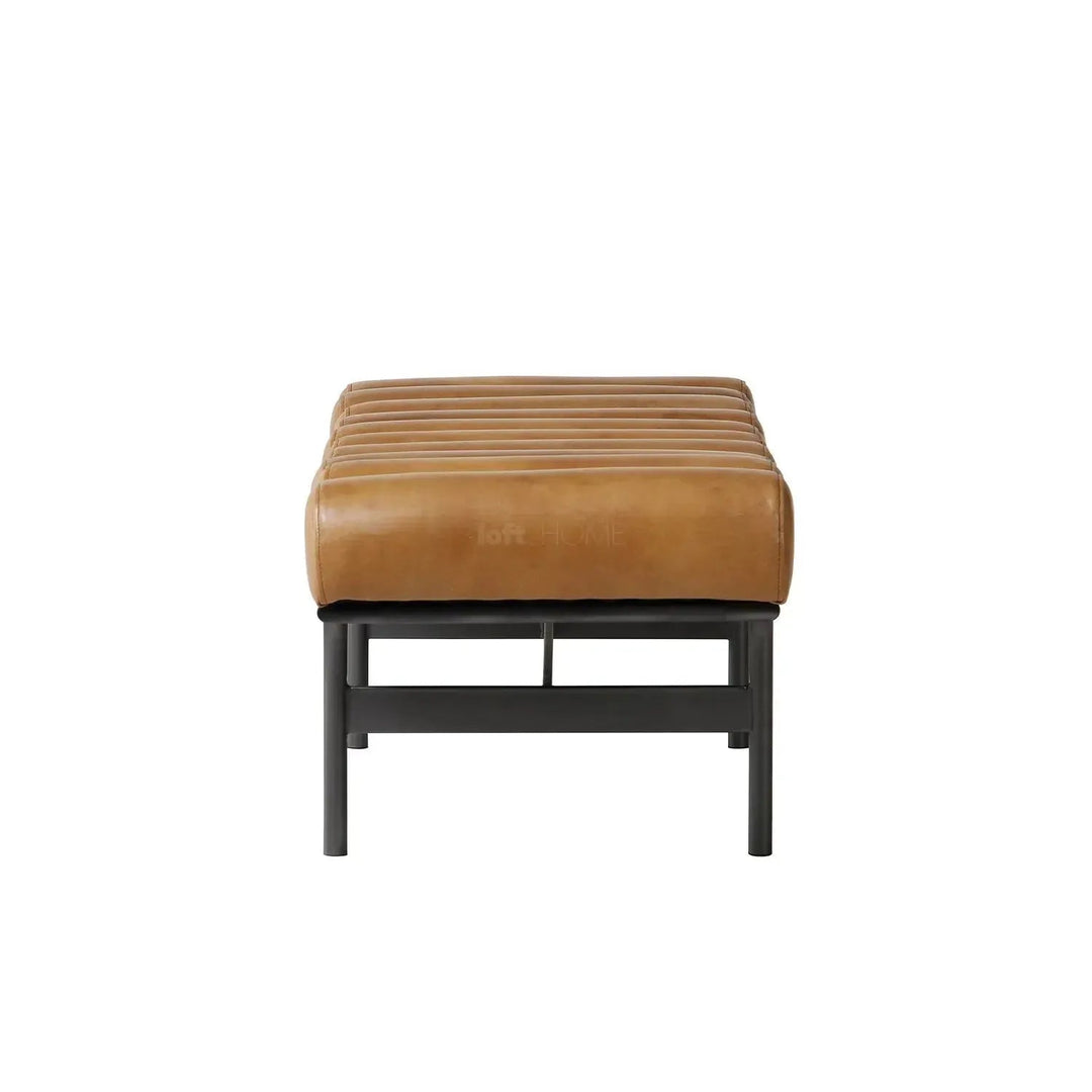 Industrial genuine leather bench norbel in still life.