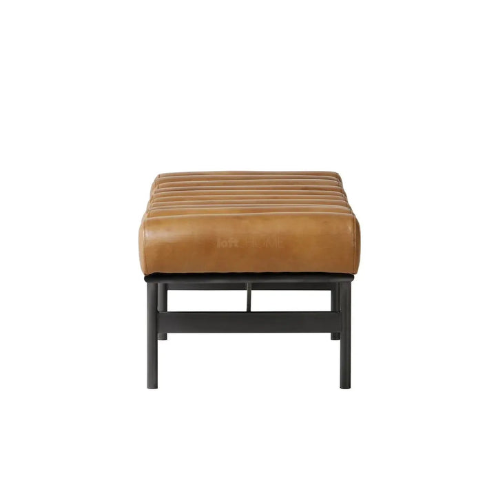 Industrial genuine leather bench norbel in still life.