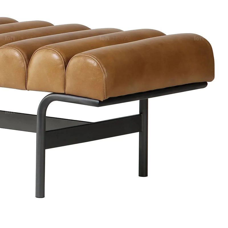 Industrial genuine leather bench norbel conceptual design.