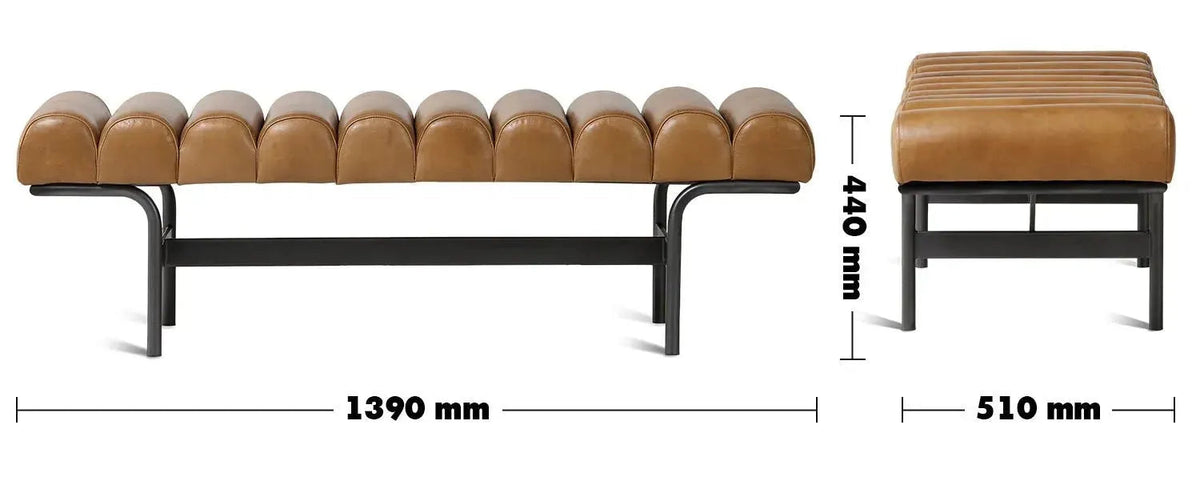 Industrial genuine leather bench norbel size charts.