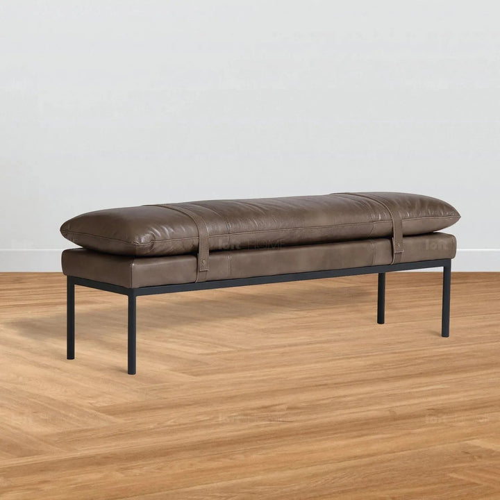 Vintage Genuine Leather Bench TREASURE