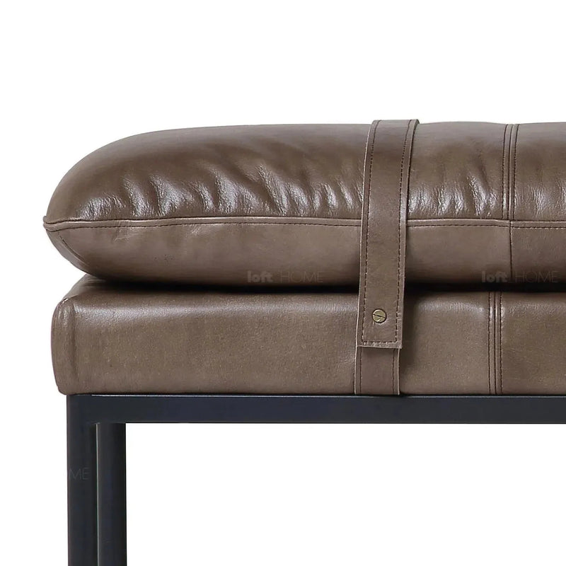 Vintage genuine leather bench treasure environmental situation.