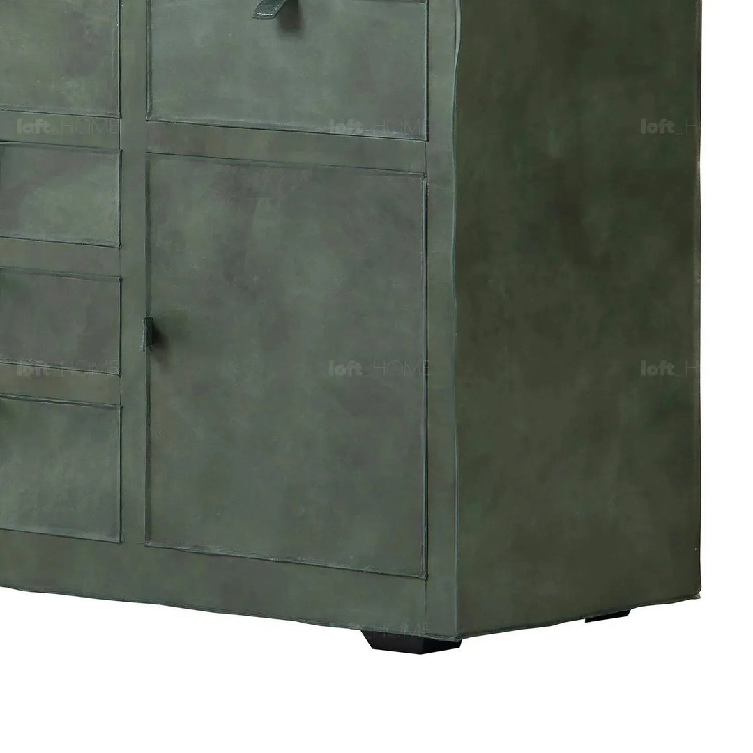 Vintage genuine leather cabinet murphy s layered structure.