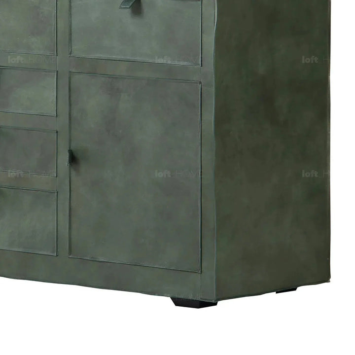 Vintage genuine leather cabinet murphy s layered structure.