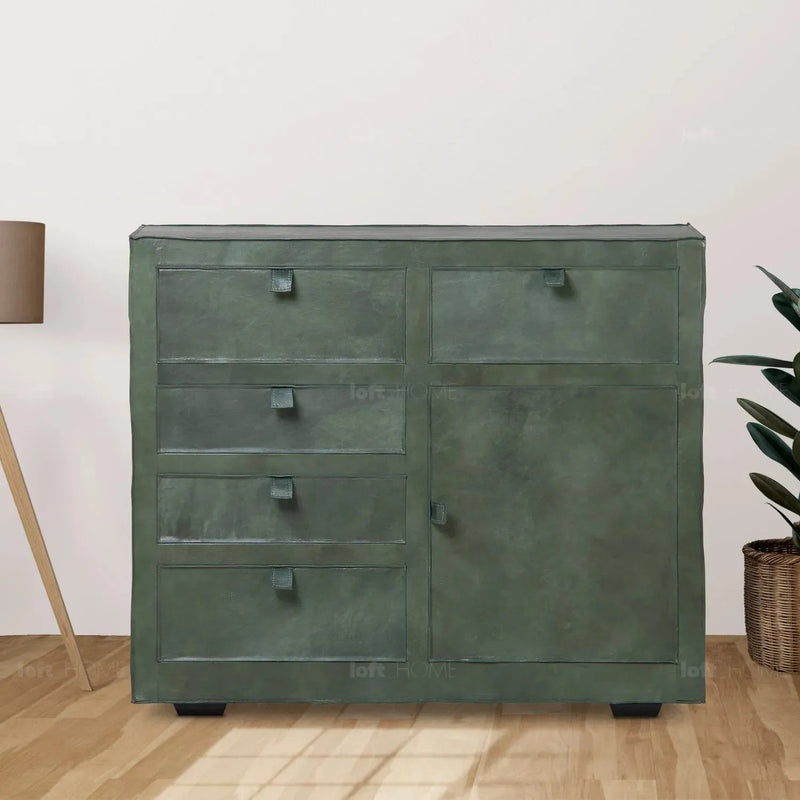 Vintage genuine leather cabinet murphy s in real life style.