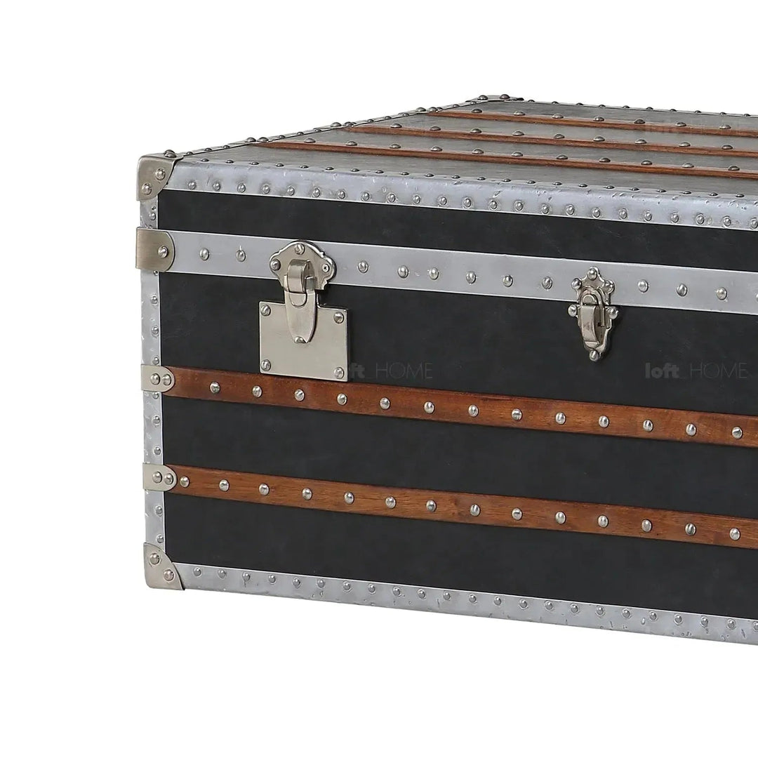 Industrial genuine leather coffee table frontier conceptual design.