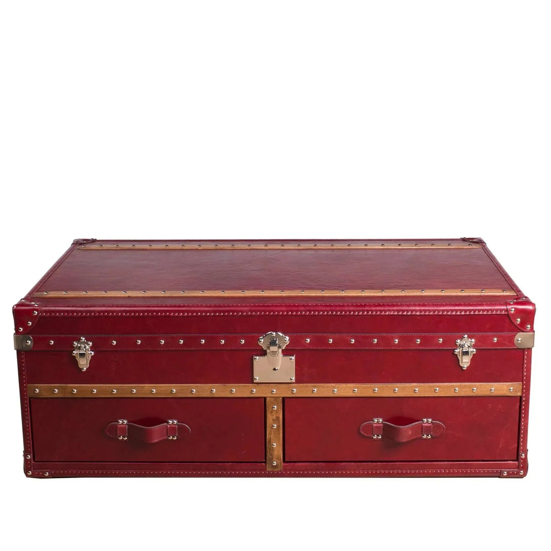 Vintage Genuine Leather Coffee Table OX TRUNK