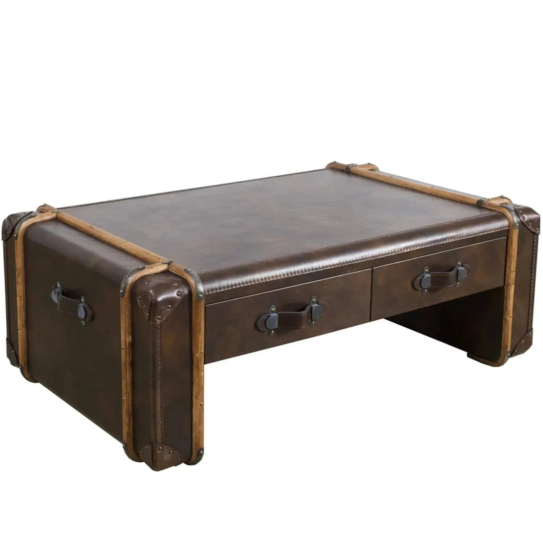 Vintage Genuine Leather Coffee Table RICHARDS' TRUNK