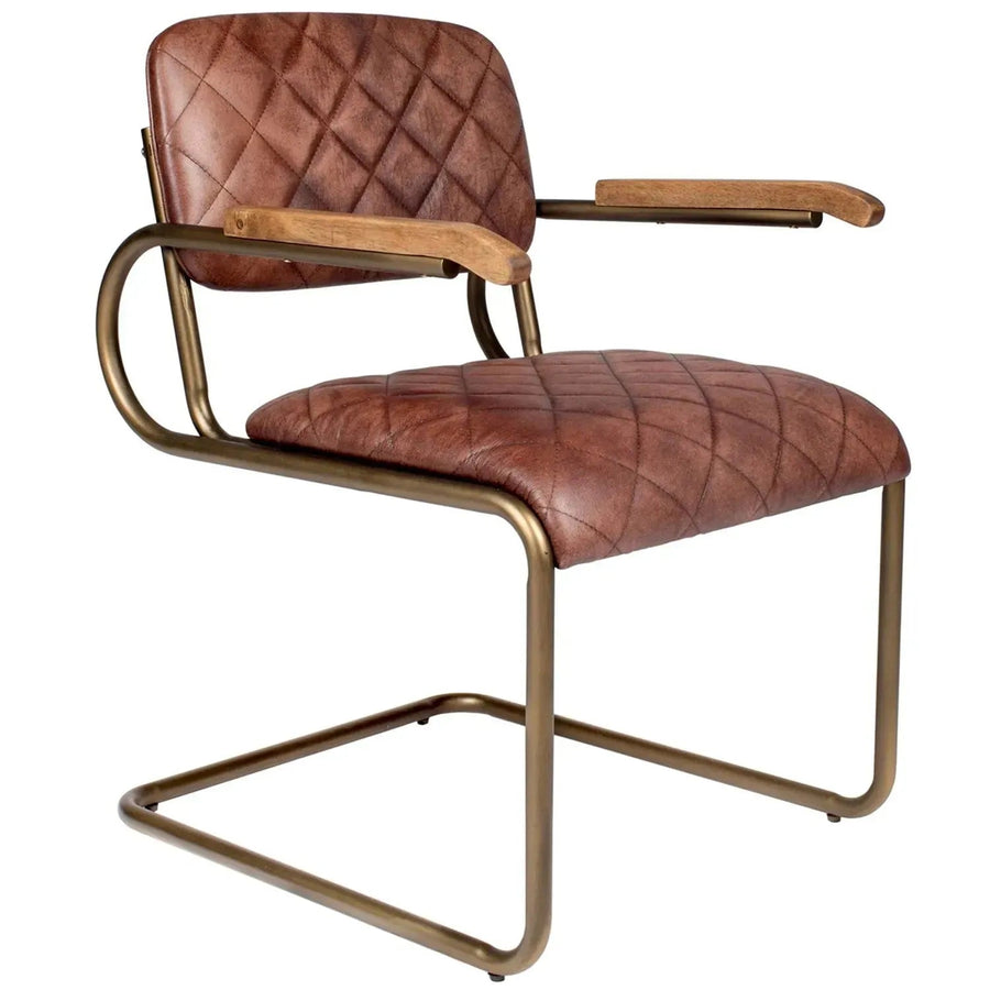 Vintage Genuine Leather Dining Chair DOSSEY