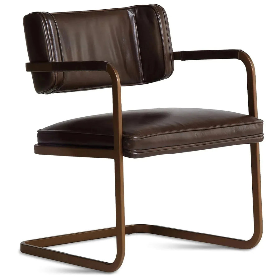 Industrial Genuine Leather Dining Chair HERMAN