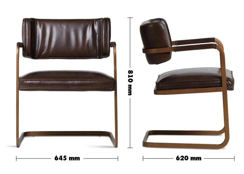 Bauhaus genuine leather dining chair herman size charts.