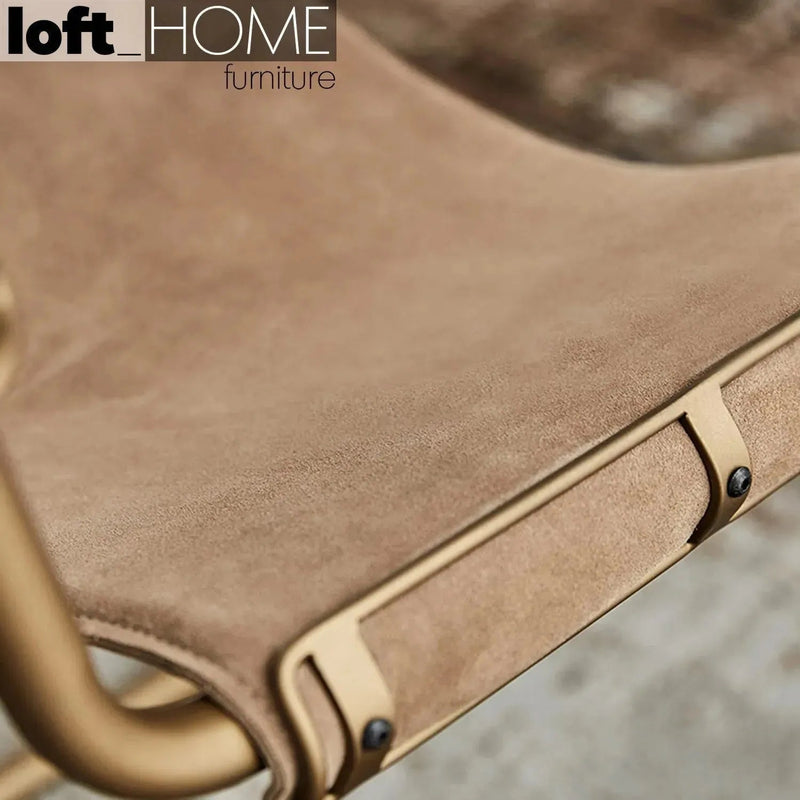 Industrial genuine leather dining chair nordic environmental situation.