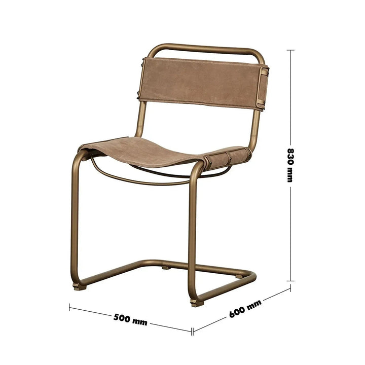 Industrial Genuine Leather Dining Chair NORDIC