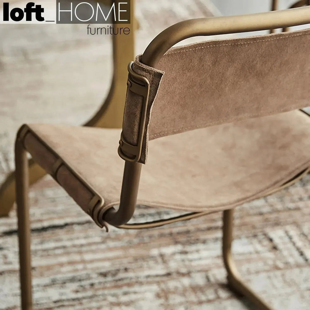 Industrial Genuine Leather Dining Chair NORDIC