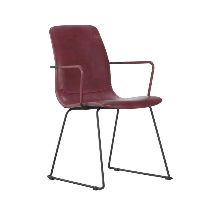 Industrial genuine leather dining chair oakley i in details.