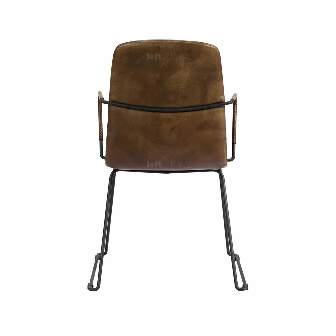 Industrial Genuine Leather Dining Chair OAKLEY I