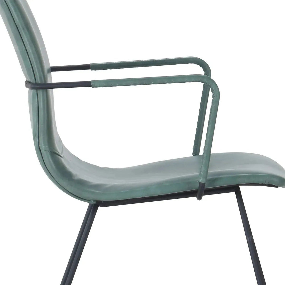 Industrial genuine leather dining chair oakley i in still life.