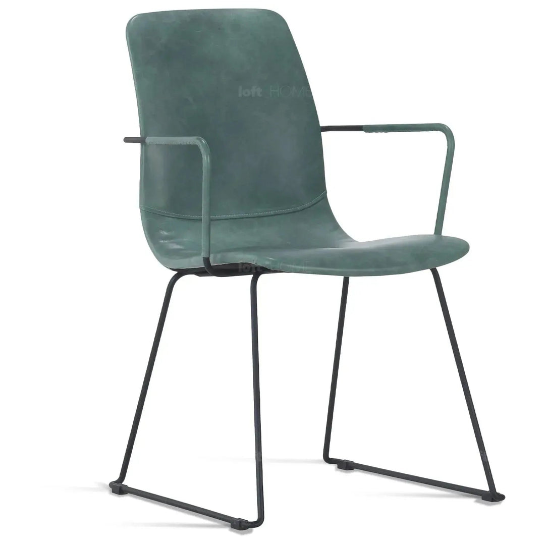 Industrial Genuine Leather Dining Chair OAKLEY I