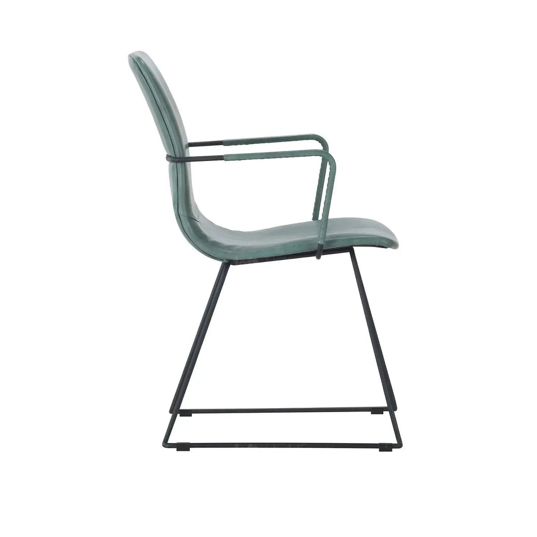 Industrial Genuine Leather Dining Chair OAKLEY I