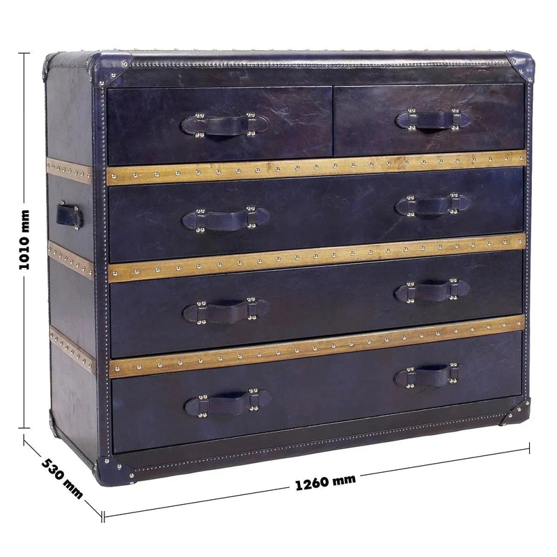 Vintage genuine leather drawer cabinet ox trunk l size charts.