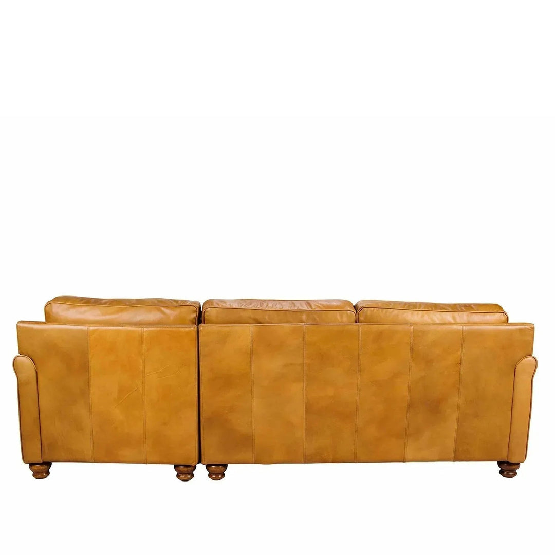 Vintage genuine leather l shape sectional sofa barclay 2+l situational feels.