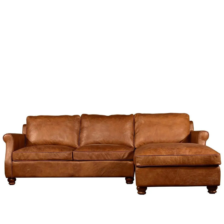 Vintage Genuine Leather L Shape Sectional Sofa BARCLAY 2+L