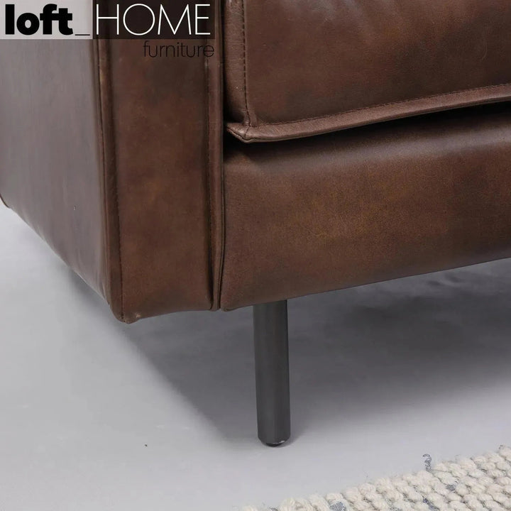 Vintage genuine leather l shape sectional sofa belgian 3+l conceptual design.