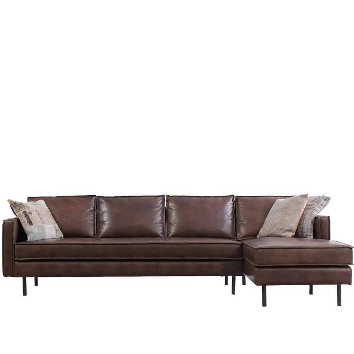 Vintage Genuine Leather L Shape Sectional Sofa BELGIAN 3+L