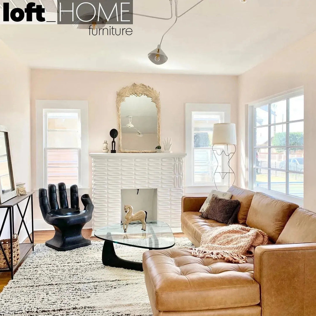 Vintage Genuine Leather L Shape Sectional Sofa OLGA 2+L