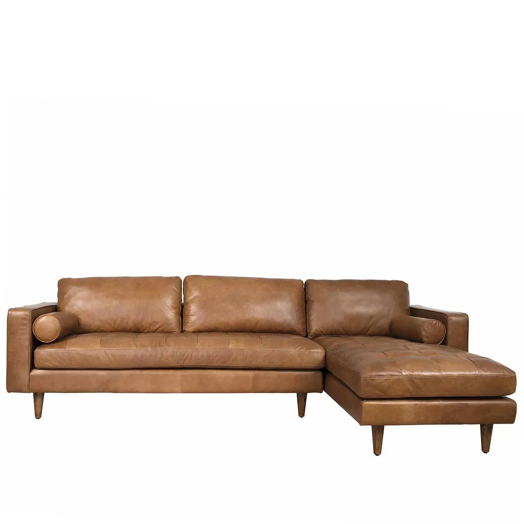 Vintage Genuine Leather L Shape Sectional Sofa OLGA 2+L