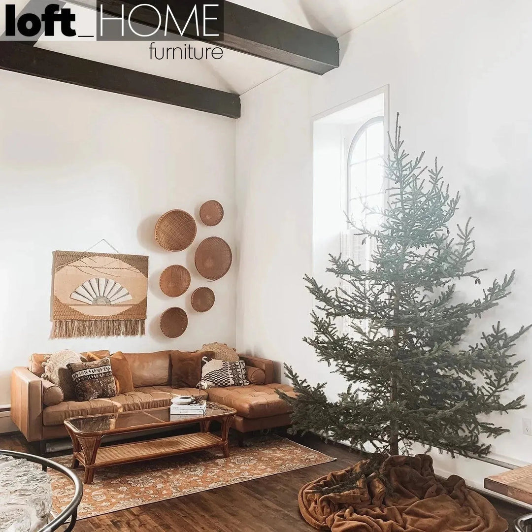 Vintage Genuine Leather L Shape Sectional Sofa OLGA 2+L