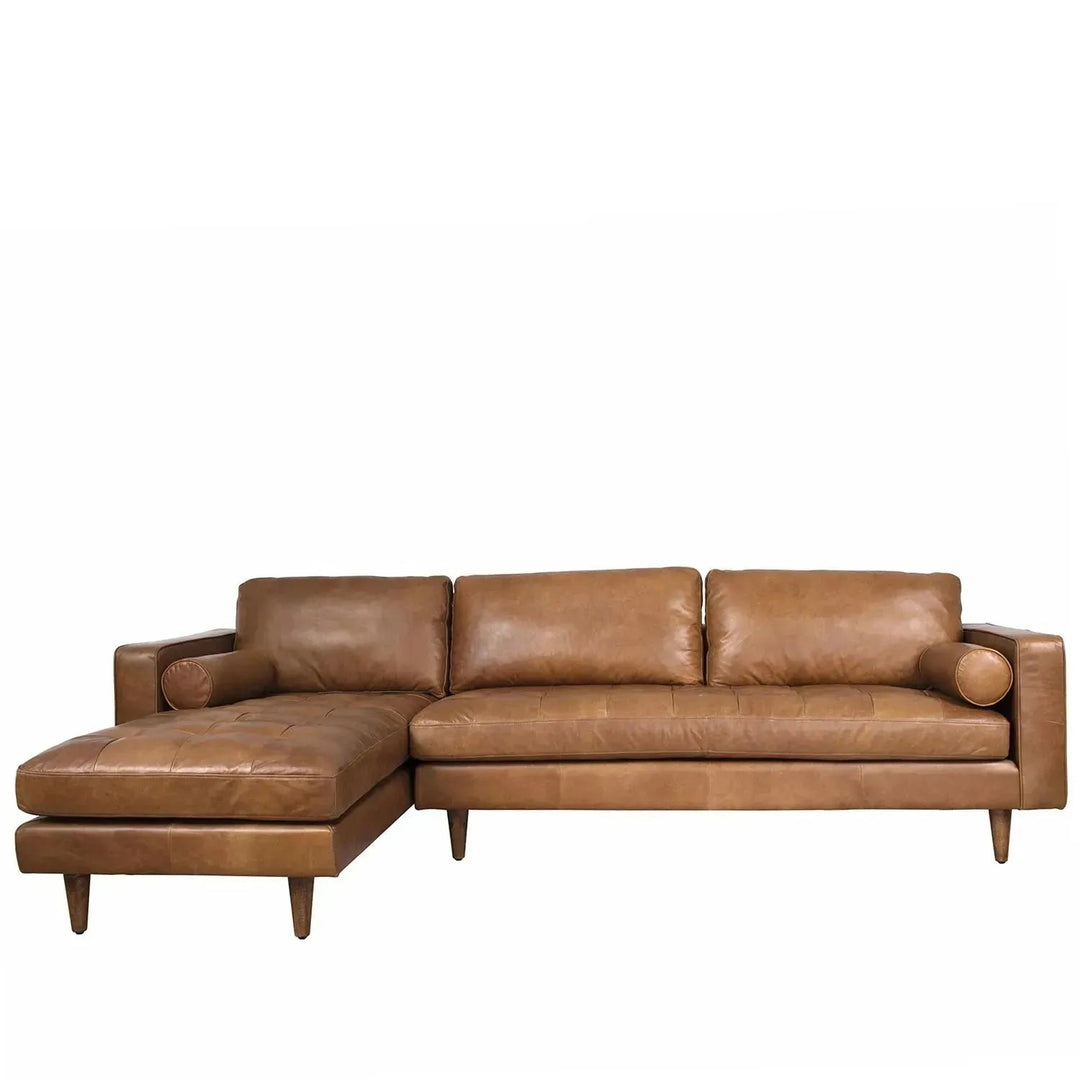 Vintage Genuine Leather L Shape Sectional Sofa OLGA 2+L