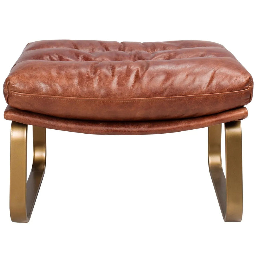 Vintage Genuine Leather Ottoman BARDO