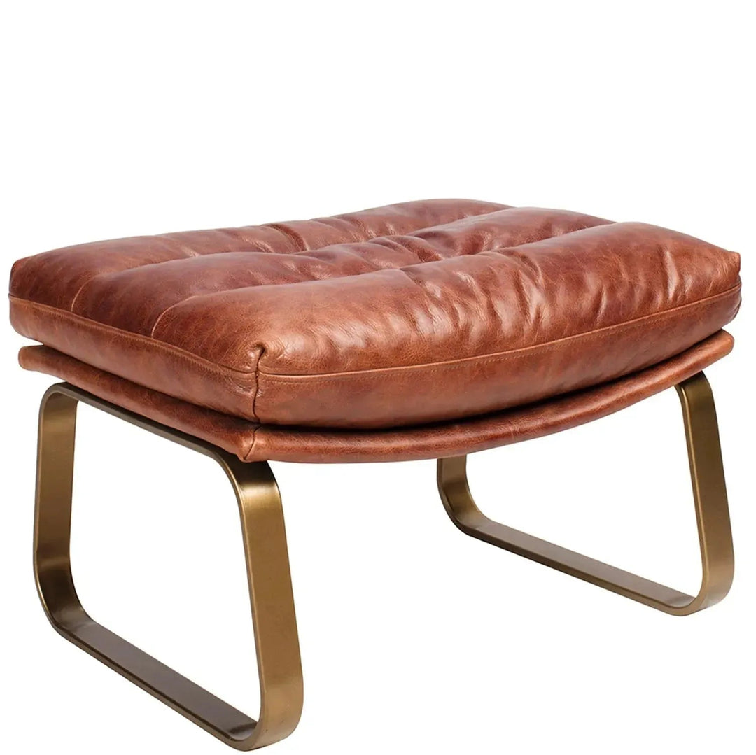 Vintage Genuine Leather Ottoman BARDO