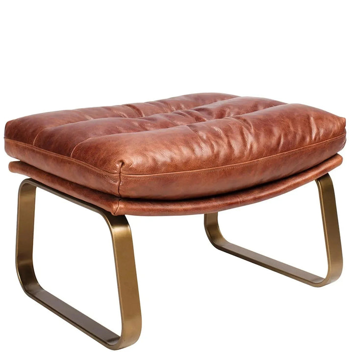 Vintage Genuine Leather Ottoman BARDO