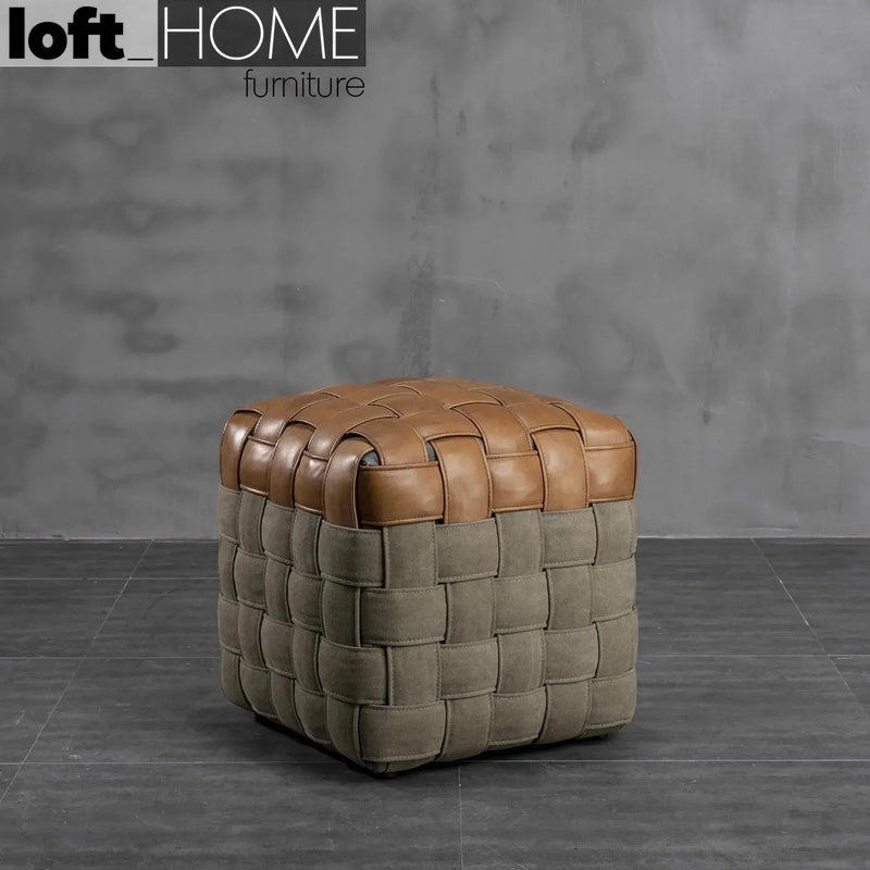 Vintage Genuine Leather Ottoman MARTIN S More Details and Instruction