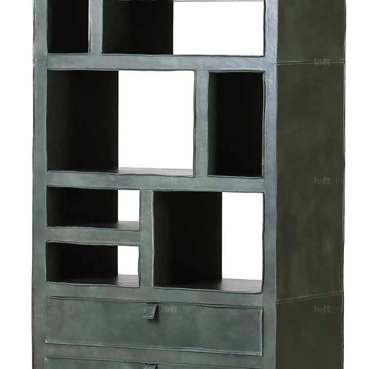 Vintage genuine leather bookshelf murphy situational feels.