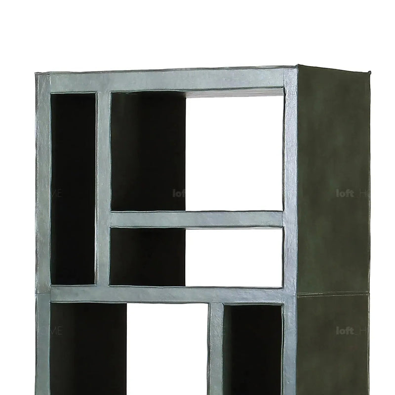 Vintage genuine leather bookshelf murphy conceptual design.