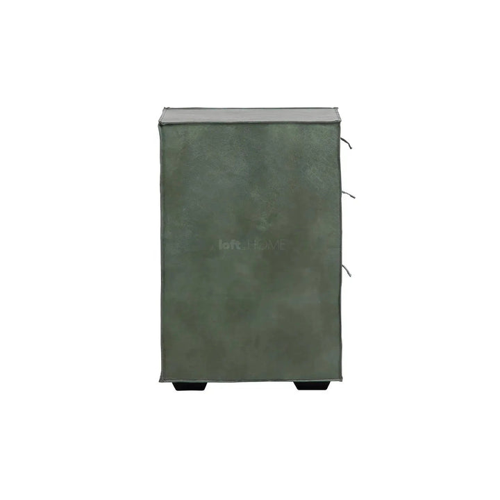 Vintage genuine leather side table murphy in still life.