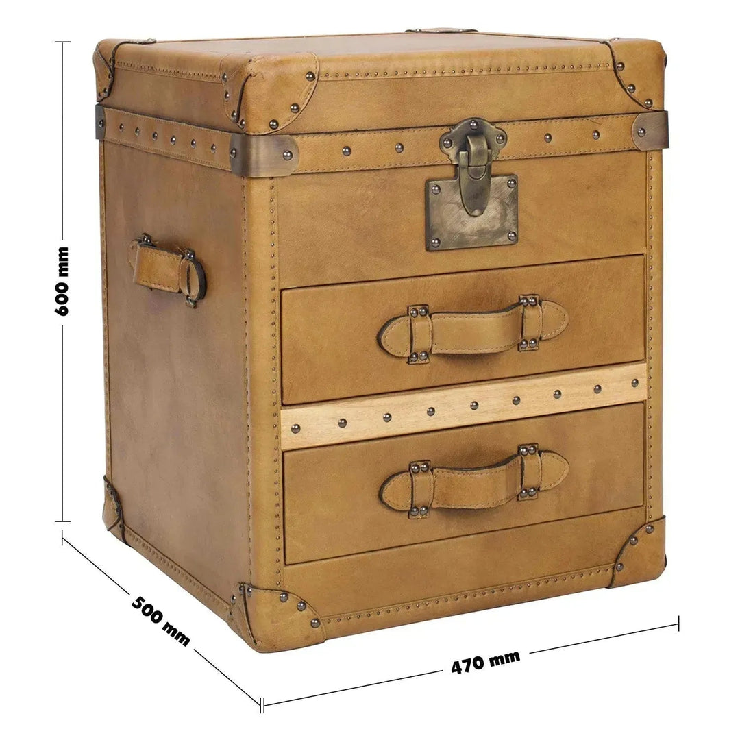 Vintage genuine leather side table nut ter trunk size charts.
