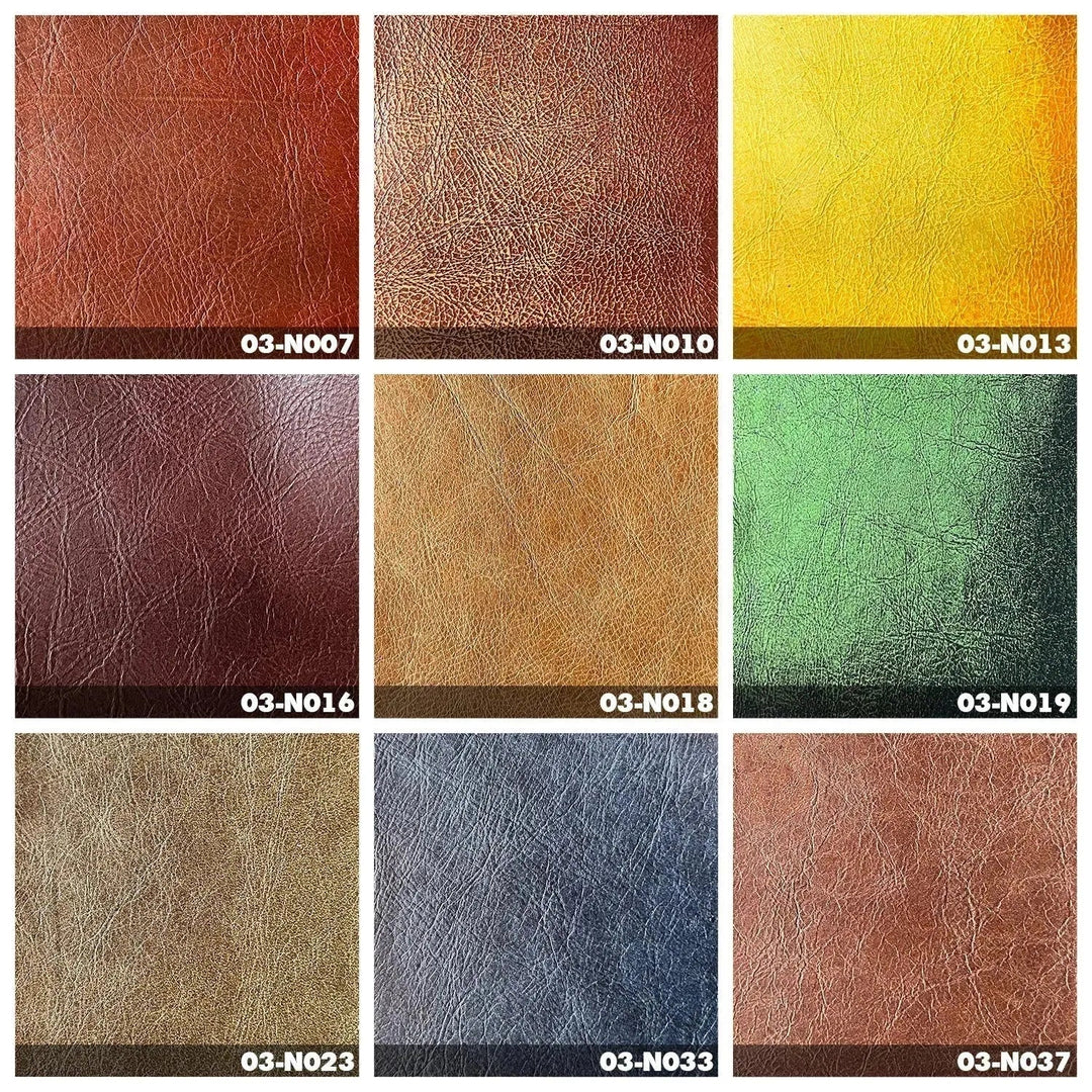 Vintage genuine leather side table warriors color swatches.