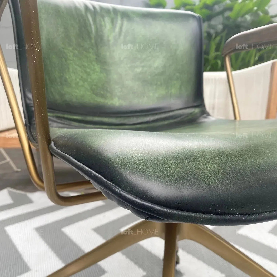 Vintage Genuine Leather Study Chair AKRON