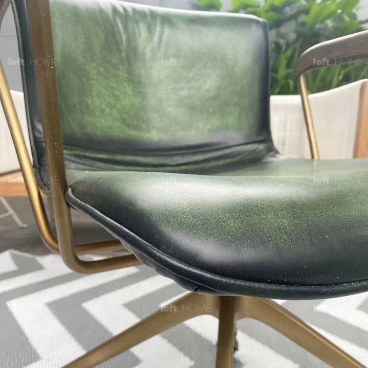 Vintage Genuine Leather Study Chair AKRON