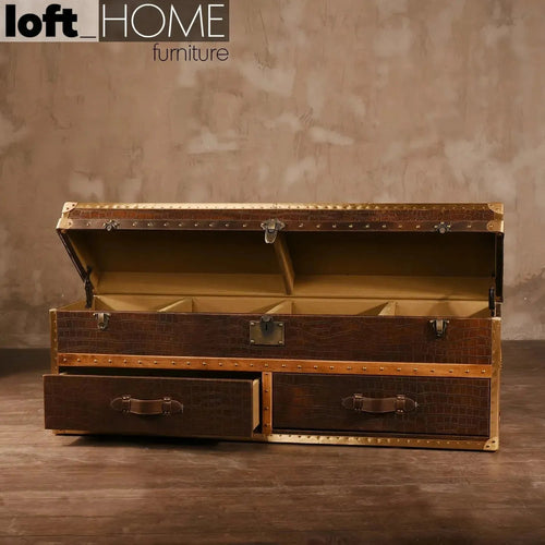 Vintage Genuine Leather TV Console LUXURY CROCODILE Good to Know Preview-1