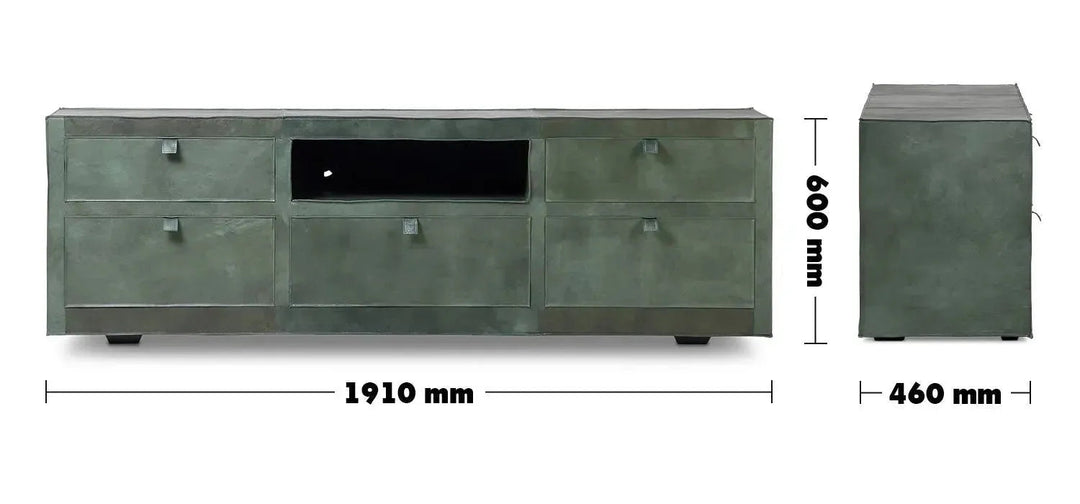 Vintage genuine leather tv console murphy size charts.