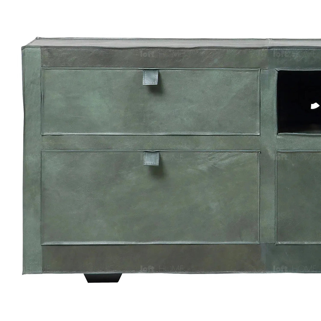 Vintage Genuine Leather TV Console MURPHY