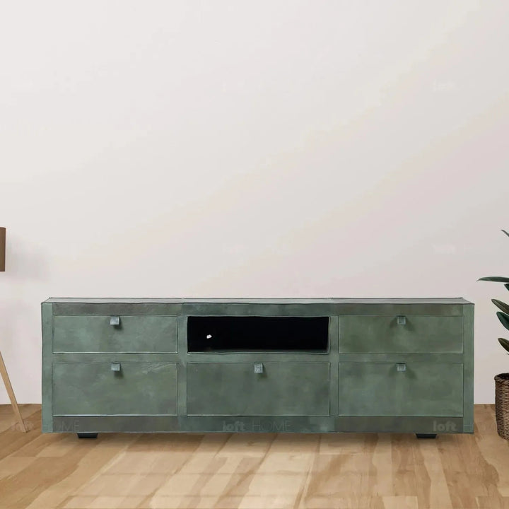 Vintage Genuine Leather TV Console MURPHY